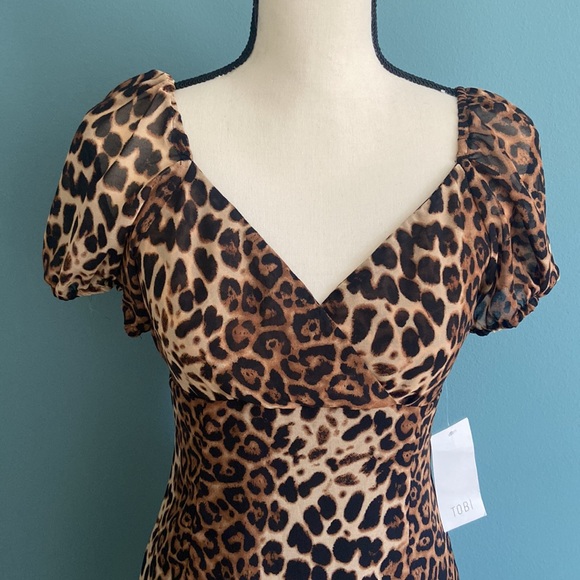 Tobi Leopard Print Short Dress M - Picture 2 of 5